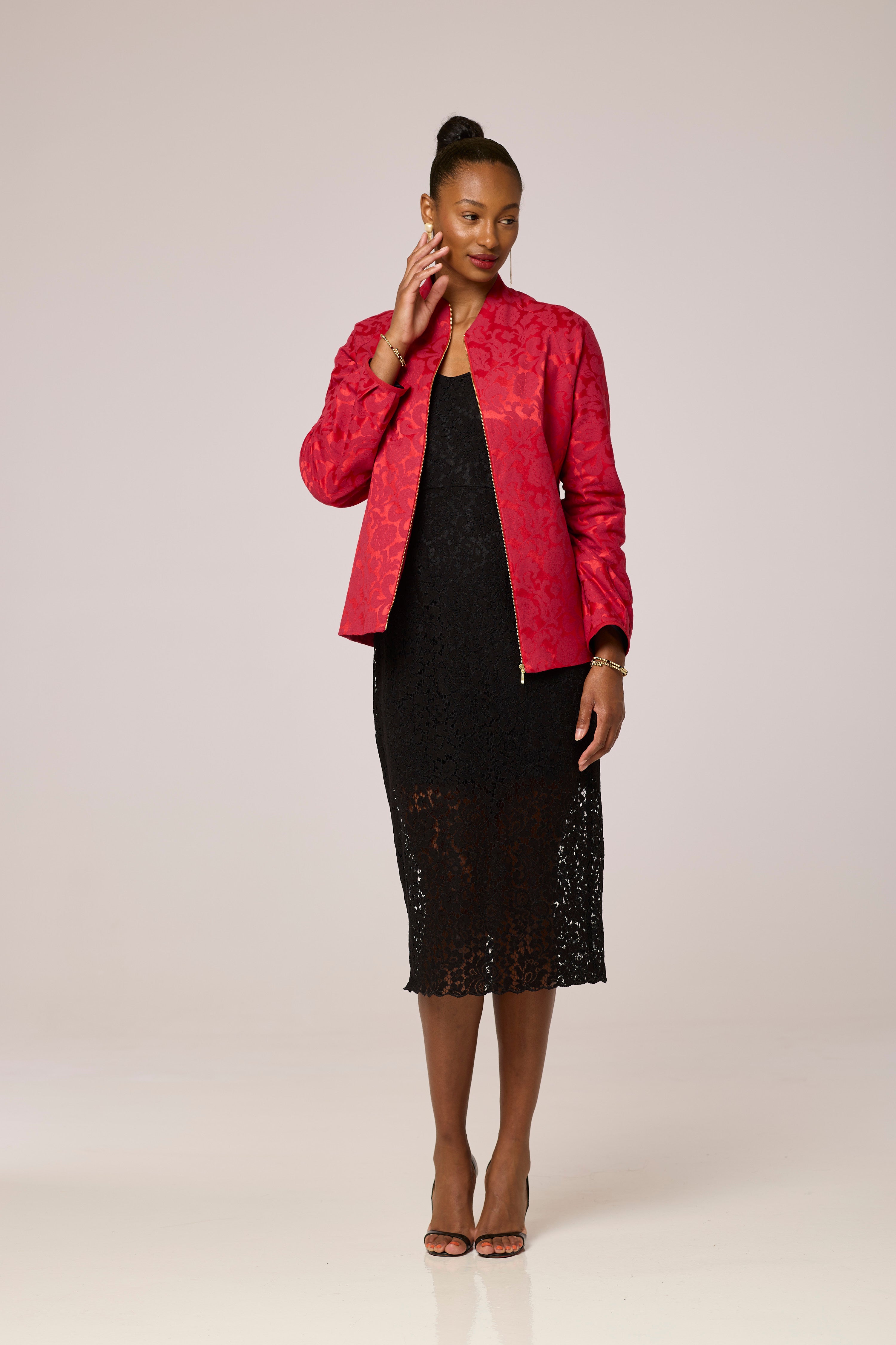 Ruby Luxe Jacquard Jacket