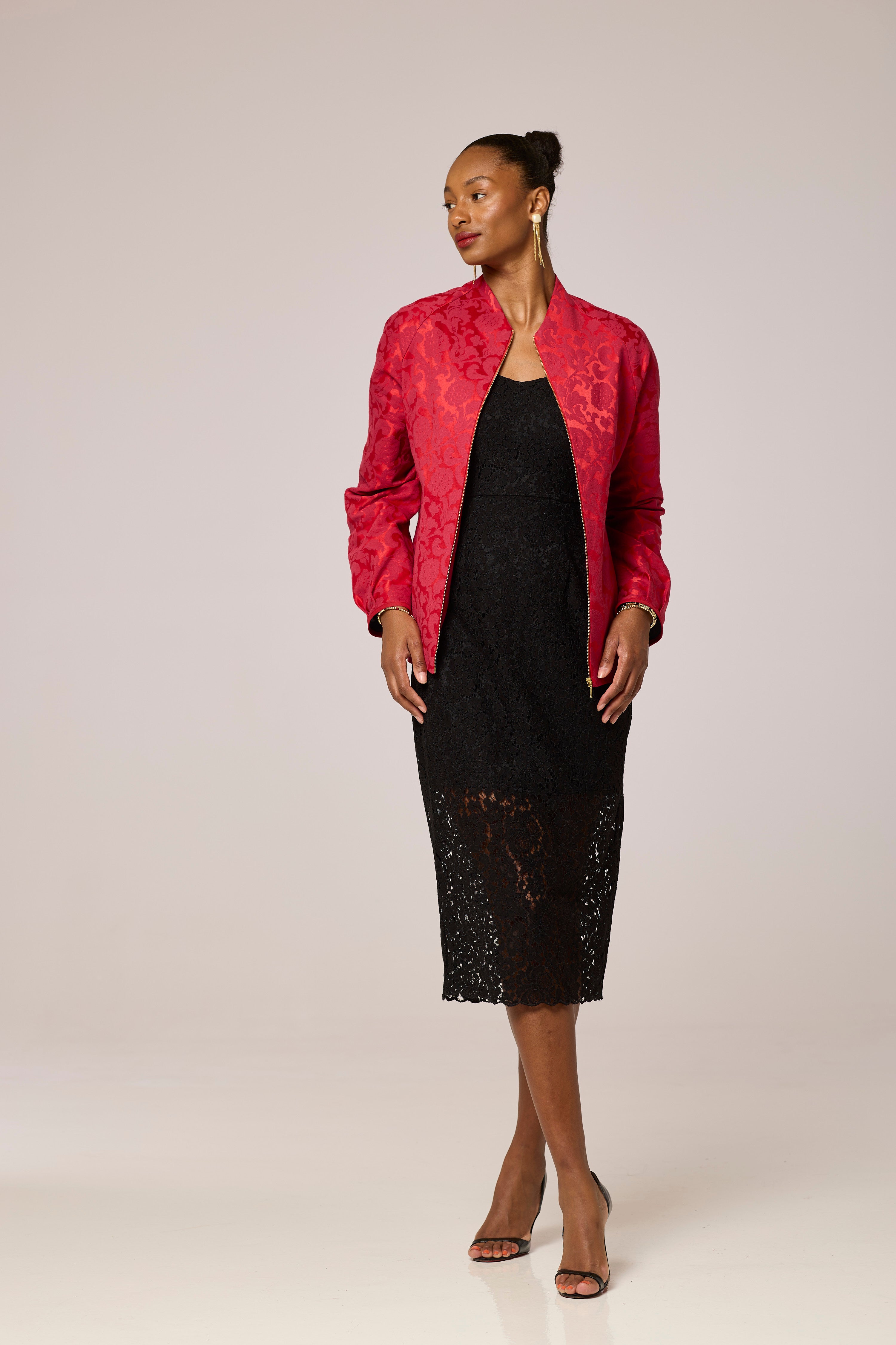 Ruby Luxe Jacquard Jacket