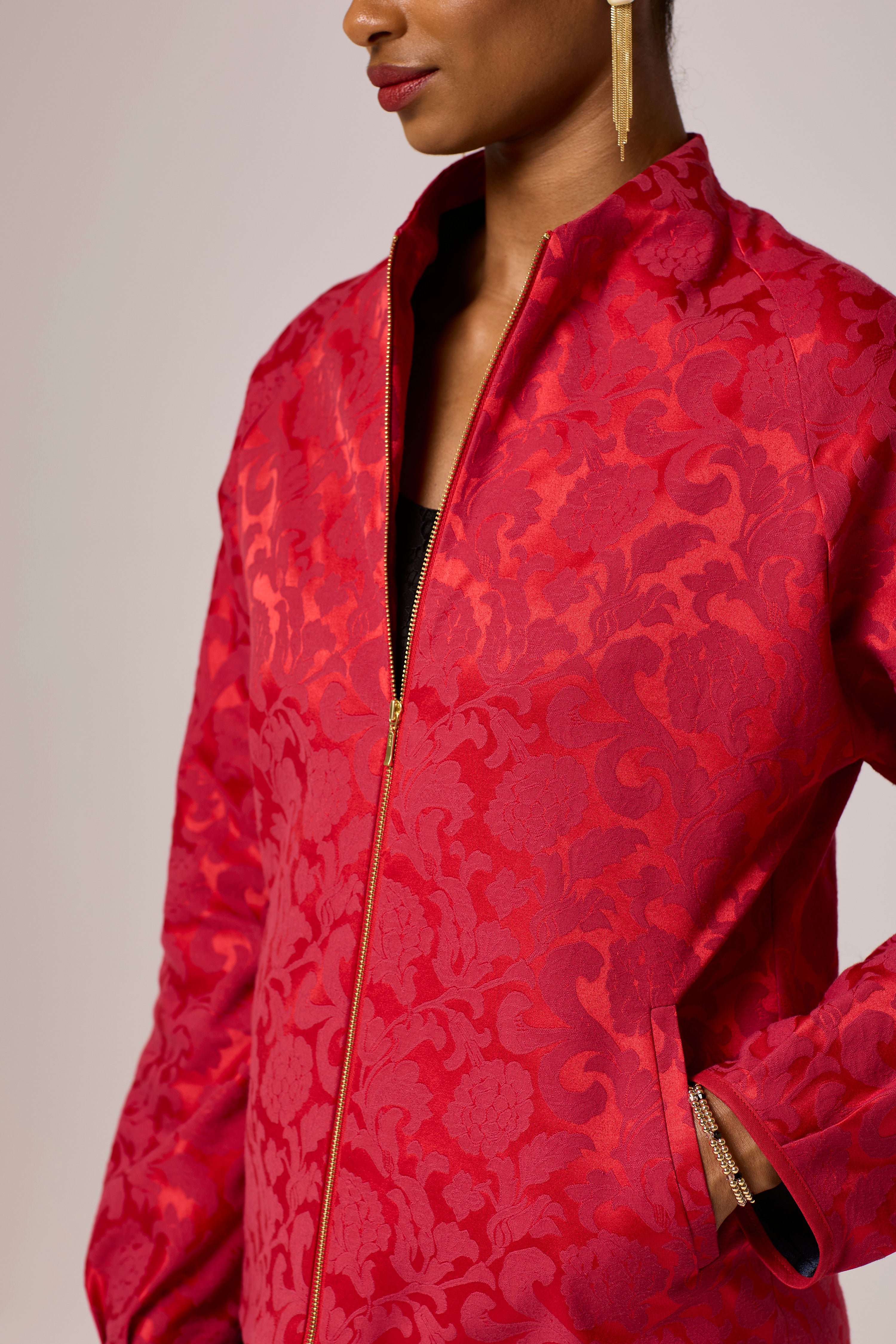 Ruby Luxe Jacquard Jacket