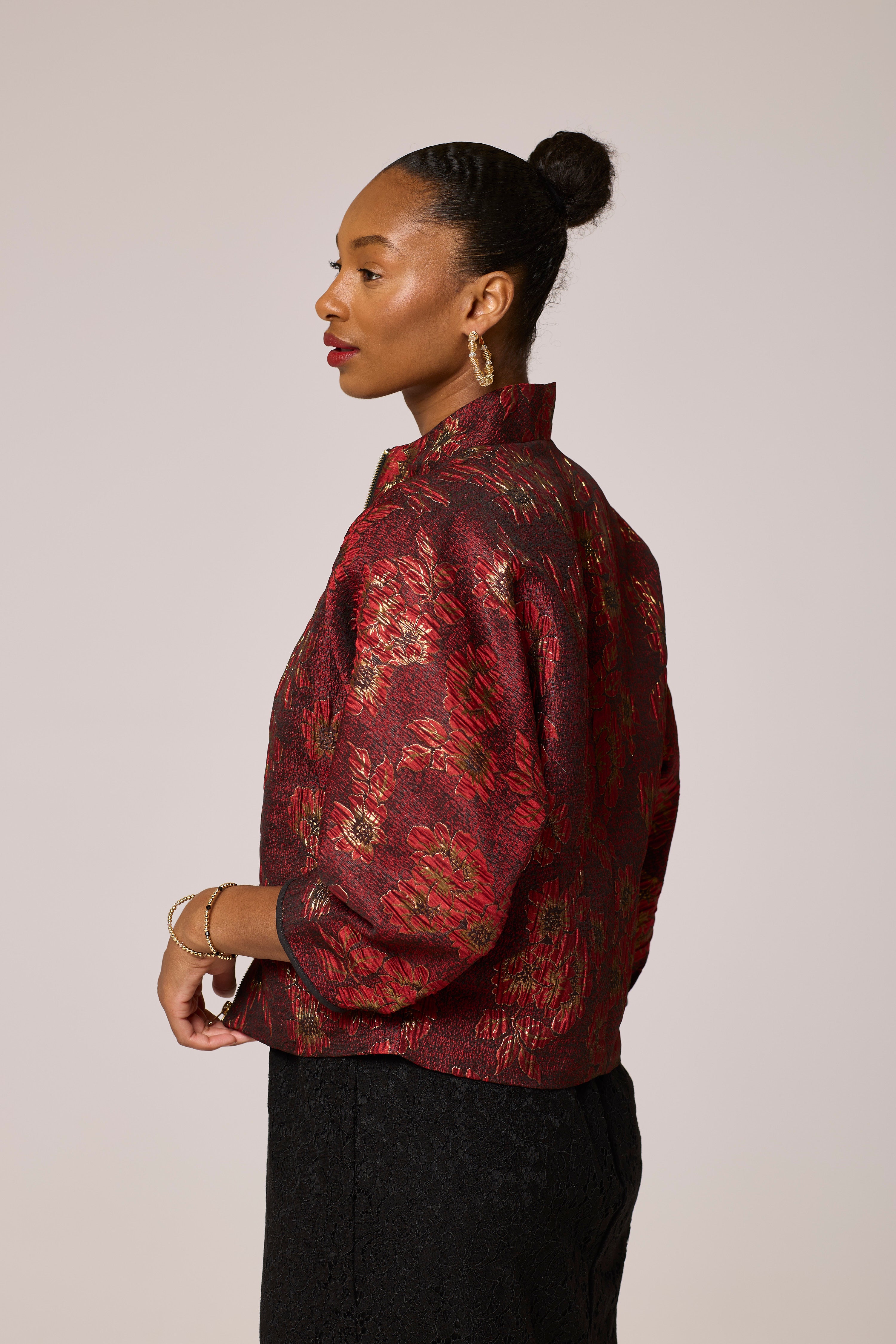 Red  Blooming Jacket