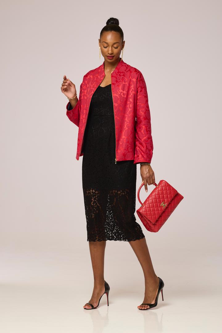 Ruby Luxe Jacquard Jacket